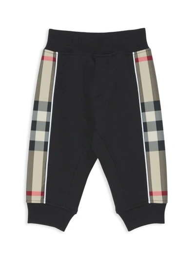 Shop Burberry Baby's & Little Boy's Graham Check Joggers In Black