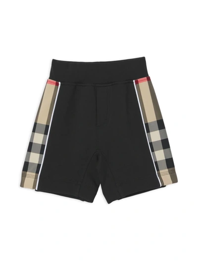 Shop Burberry Baby's & Little Boy's Check Athletic Shorts In Black