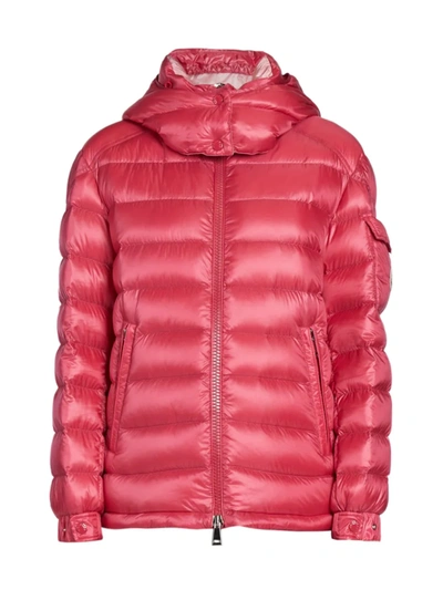 Shop Moncler Women's Dalles Quilted Puffer Jacket In Pink