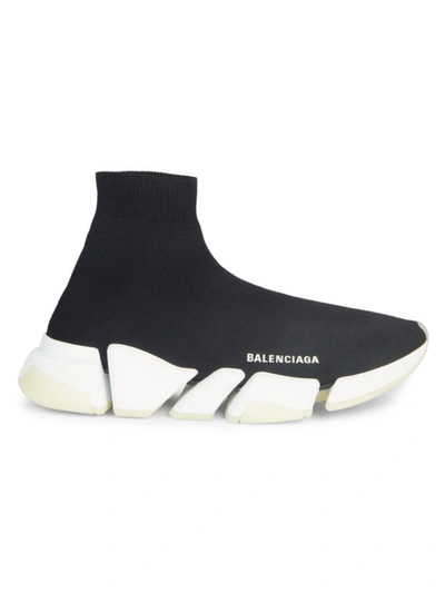 Shop Balenciaga Men's Speed 2.0 Lt Sneakers In Black White