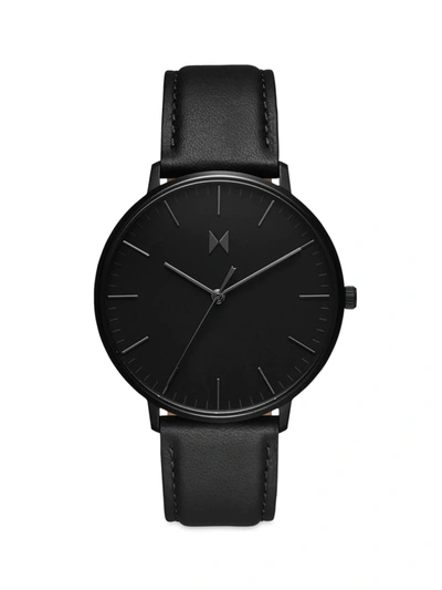 Shop Mvmt Men's Legacy Black Leather Strap Watch