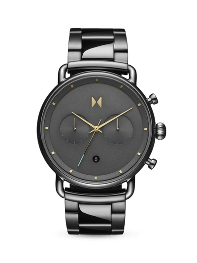 Shop Mvmt Blacktop Phantom Grey Stainless Steel Bracelet Watch In Gray