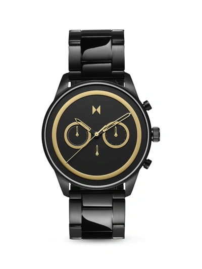 Shop Mvmt Men's Powerlane Black Stainless Steel Bracelet Watch