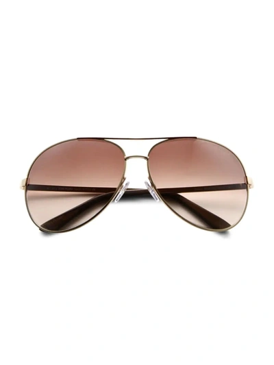 Shop Tom Ford Charles 62mm Aviator Sunglasses In Rose Gold