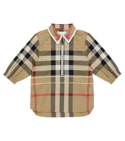 Burberry Baby Beige Cotton Vintage Check Dress In Archive Beige Ip Chk |  ModeSens