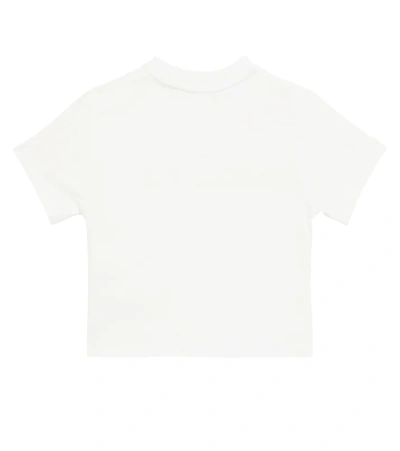 Shop Burberry Baby Logo Cotton T-shirt In White