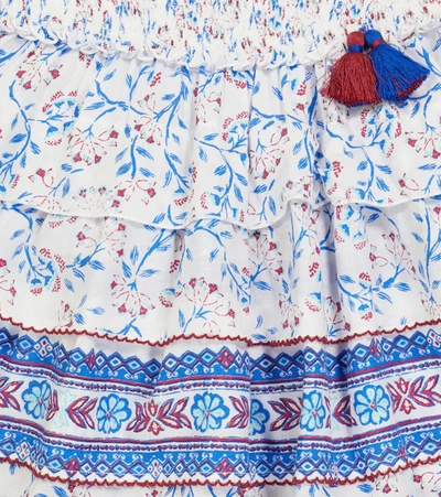 Poupette St Barth Ariel Floral Mini Skirt In Blue Cerise Cib