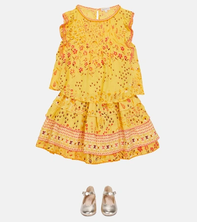 Poupette St Barth Amber Floral Blouse In Yellow Bouquet Bqy