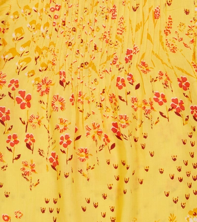 Poupette St Barth Amber Floral Blouse In Yellow Bouquet Bqy