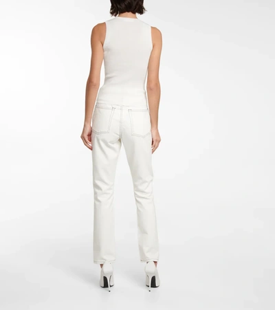 Wardrobe.nyc White Knit Tank Top In White