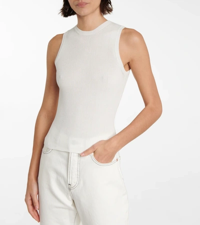 Wardrobe.nyc White Knit Tank Top In White