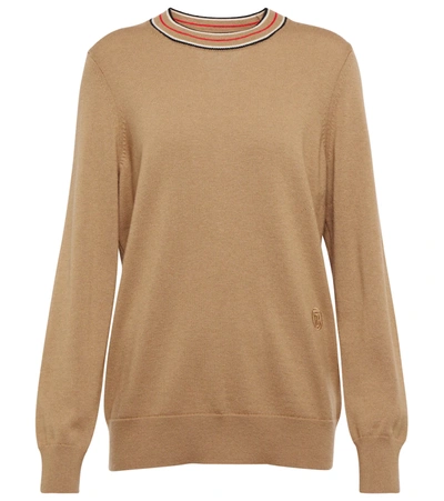 Shop Burberry Cashmere Sweater In Camel