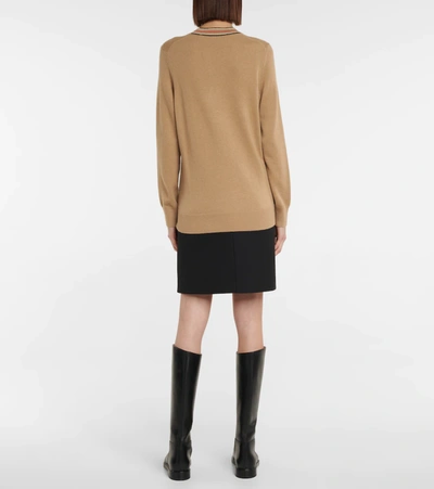 Shop Burberry Cashmere Sweater In Camel