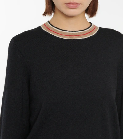 Shop Burberry Cashmere Sweater In Black