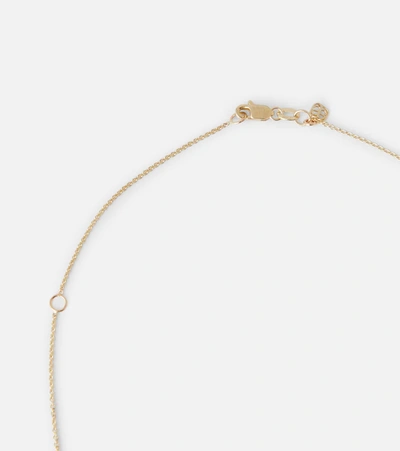 Sydney Evan Love 14kt Yellow Gold Charm Necklace In Black/gold