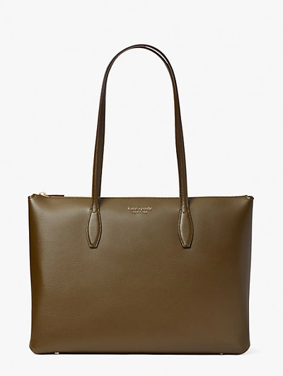 Shop Kate Spade All Day Large Zip-top Tote In Duck Green