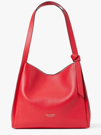 Shop Kate Spade Knott Large Shoulder Bag In Lingonberry
