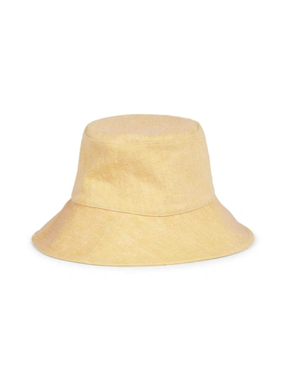 Shop Isabel Marant Women's Loiena Denim Bucket Hat In Honey