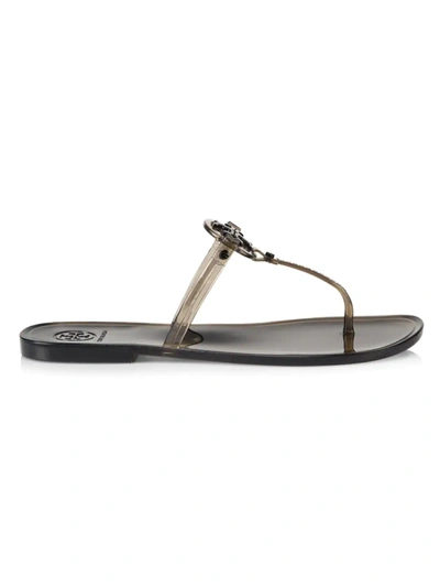 Shop Tory Burch Women's Mini Miller Jelly Thong Sandals In Smoke