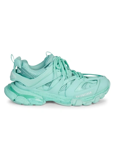 Shop Balenciaga Women's Track Sneakers In Recycled Mint