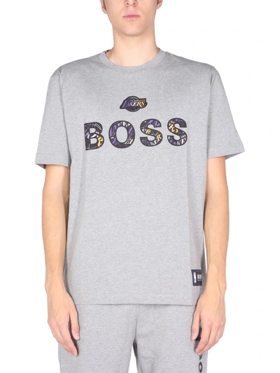 Shop BOSS x NBA Lakers Basketball Team 360 Long-Sleeve Shirt
