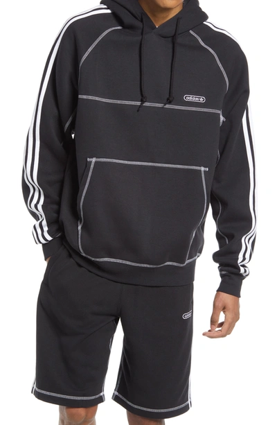 Shop Adidas Originals Men's Contrast Stitch Hoodie In Black