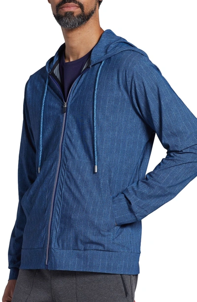 Shop Pinoporte Pino By  Front Zip Hoodie In Blue