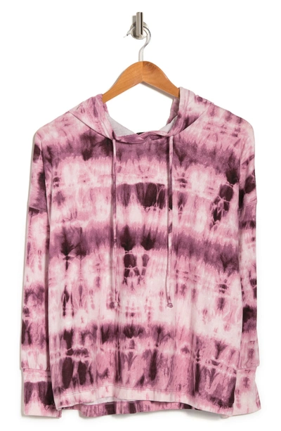 Shop Midnight Bakery Kennedy Tie Dye Pullover Hoodie In Burg