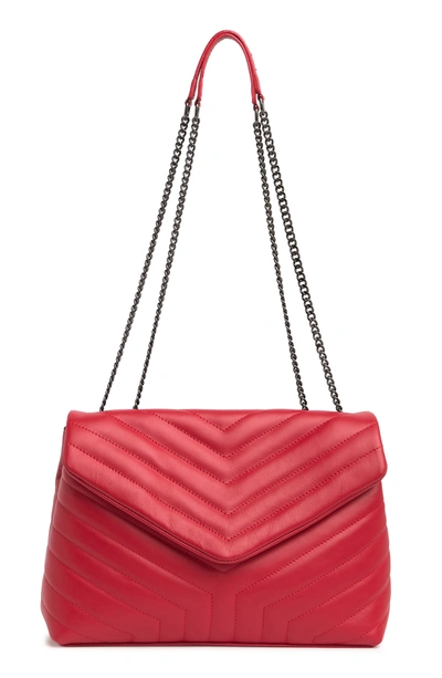 Shop Maison Heritage Vivi Bandoulire Quilted Leather Shoulder Bag In Red