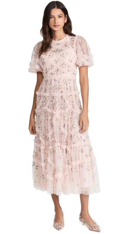 Shop Needle & Thread Ophelia Ballerina Dress In Petal Pink