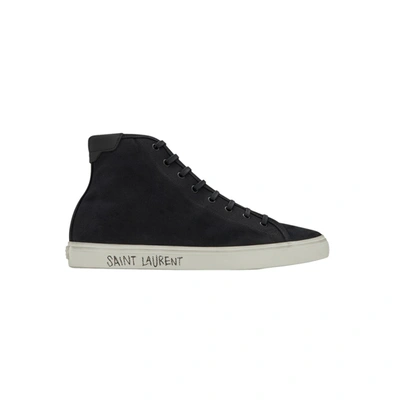 Shop Saint Laurent Mid-rise Malibu Sneakers In Black