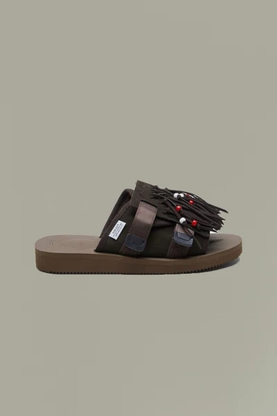 Shop Suicoke Hoto-scab Sandal In Dark Brown