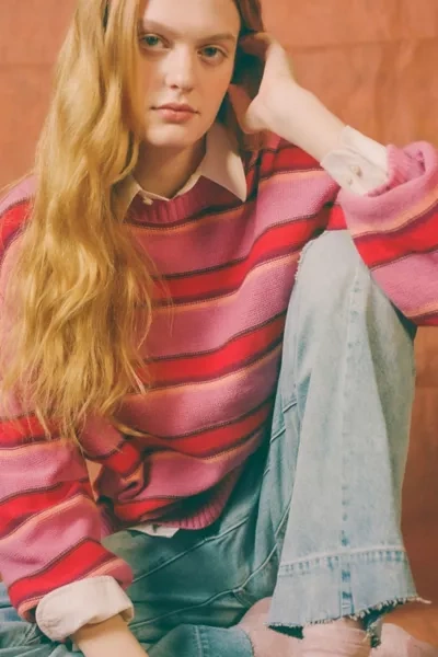Bdg Charlie Pullover Sweater In Pink | ModeSens