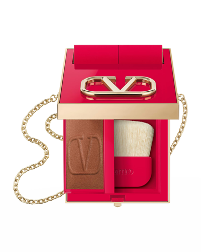 Shop Valentino Vltn Go-clutch Bag With Refillable Finishing Powder