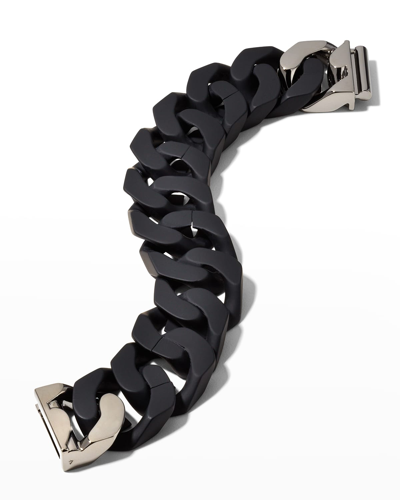 Shop Givenchy Men's G-chain Medium Bracelet In Black
