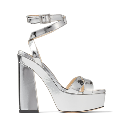 Shop Jimmy Choo Gaia 140 In Silver