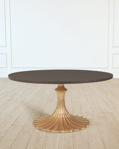 Shop Emporium Home For William D Scott 60" Walnut Top Dining Table In Gold