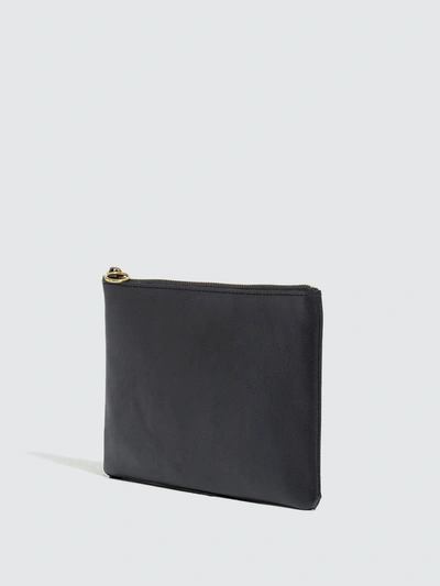 Shop Madewell The Leather Pouch Clutch In Black