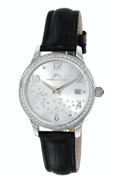 Shop Porsamo Bleu Ruby Women's Silver Crystal Watch, 1141arul