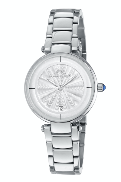 Shop Porsamo Bleu Madison Women's Silver Guilloche Watch, 1151amas