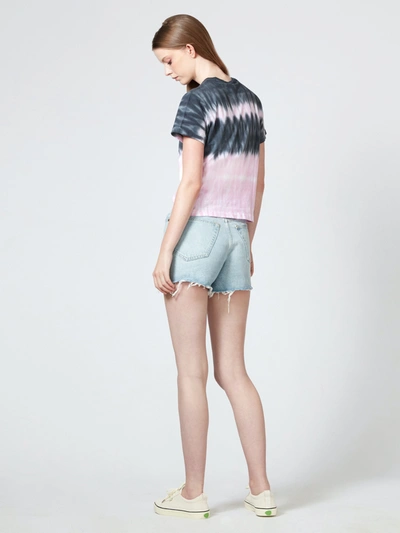 Shop Re/done Classic Tee In Blossom Stripe Tie Dye