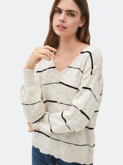 Shop Michael Stars Tricia Striped Sweater In White