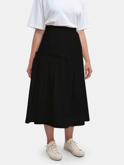 Shop Studio Nicholson Fano Midi Skirt In Black