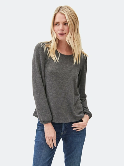 Shop Michael Stars Gianna Puff Sleeve Top In Grey