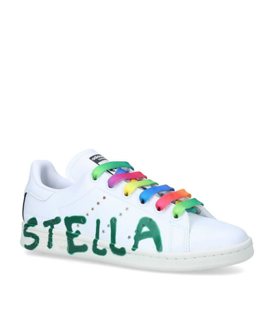 Shop Stella Mccartney X Ed Curtis Vegan Leather Graffiti Stan Smith Sneakers In White