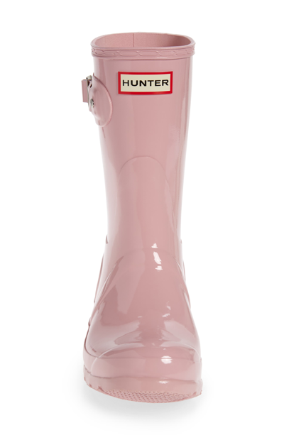 Shop Hunter 'original Short' Gloss Rain Boot In Foxglove