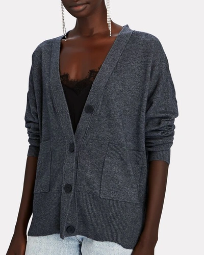 Shop Brochu Walker Looker Lace-trimmed Cardigan In Grey
