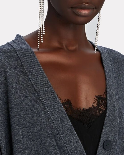 Shop Brochu Walker Looker Lace-trimmed Cardigan In Grey