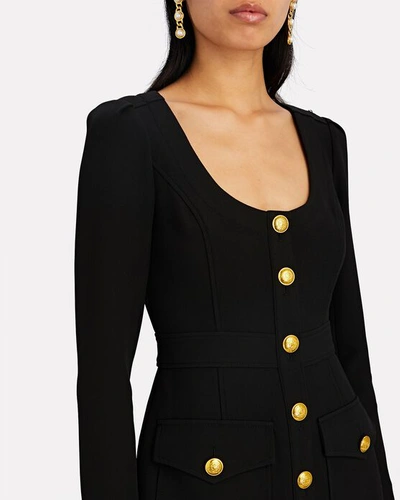 Shop A.l.c Ivy Button-down Mini Dress In Black