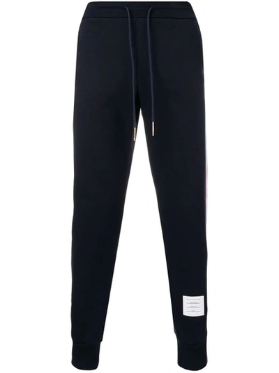 Shop Thom Browne Classic Loopback Sweatpants With Rwb Side Stripes